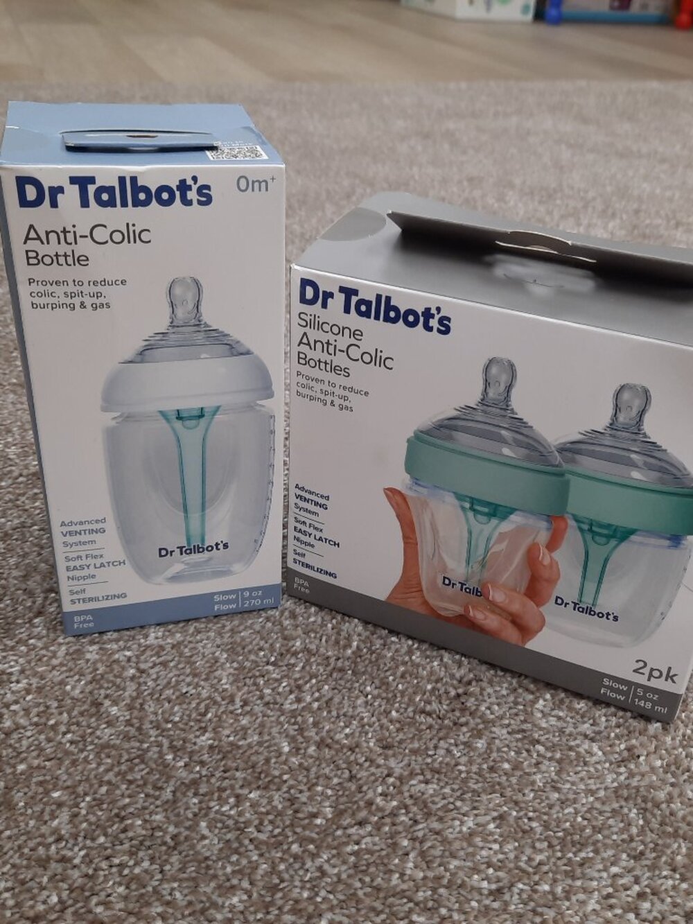 Dr. Talbot's Anti-Colic Bottles LOT- Set of 3 New! - 0+ months